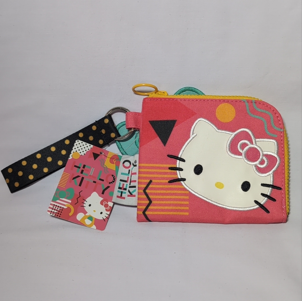 Sanrio Hello Kitty Cardholder Coin Purse Wristlet Hot Pink New